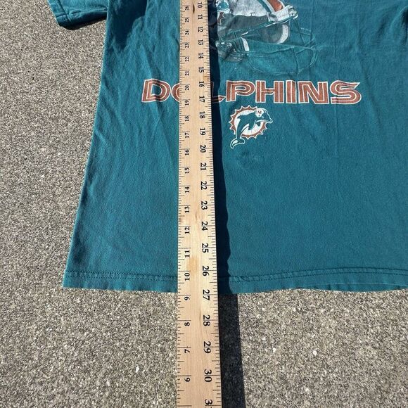 Logo Athletic Miami Dolphins T-Shirt Mens Medium Regular Teal Football NFL Y2K - Picture 4 of 6